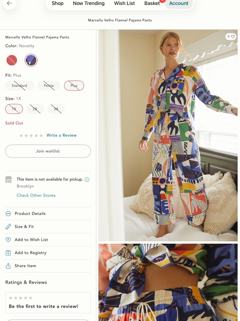 Marcelo Velho for Anthropologie Lightweight Flannel Pajama Pants - Picture 6 of 6